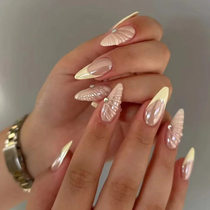 24pcs Pearl Nails