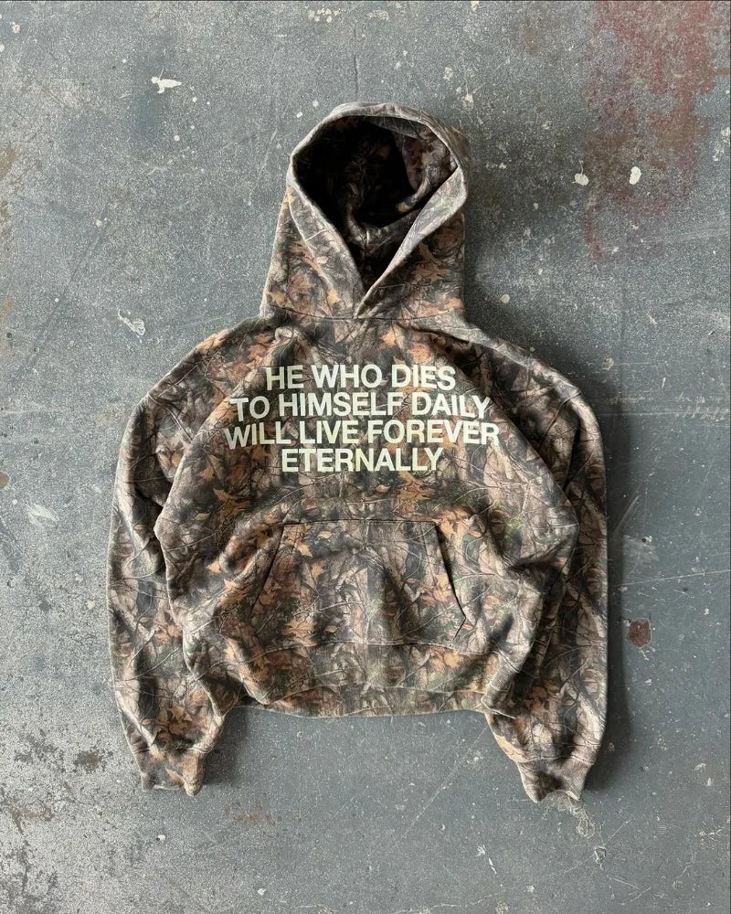 Camo Message Hoodie