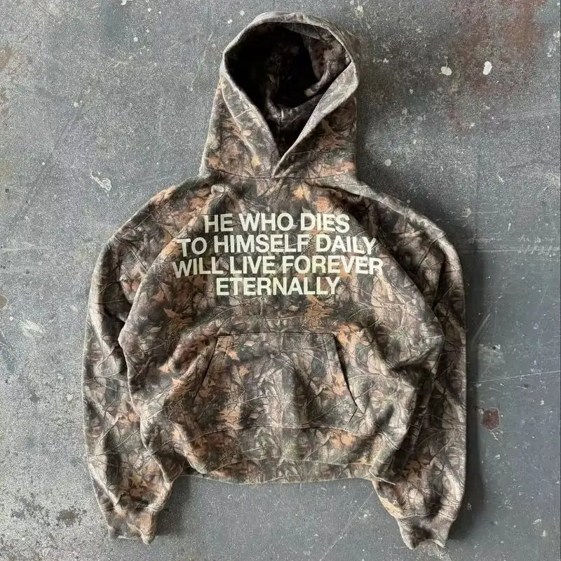 Camo Message Hoodie