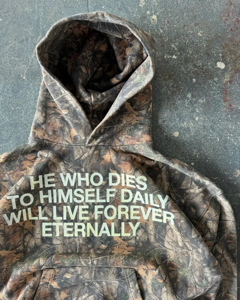 Camo Message Hoodie