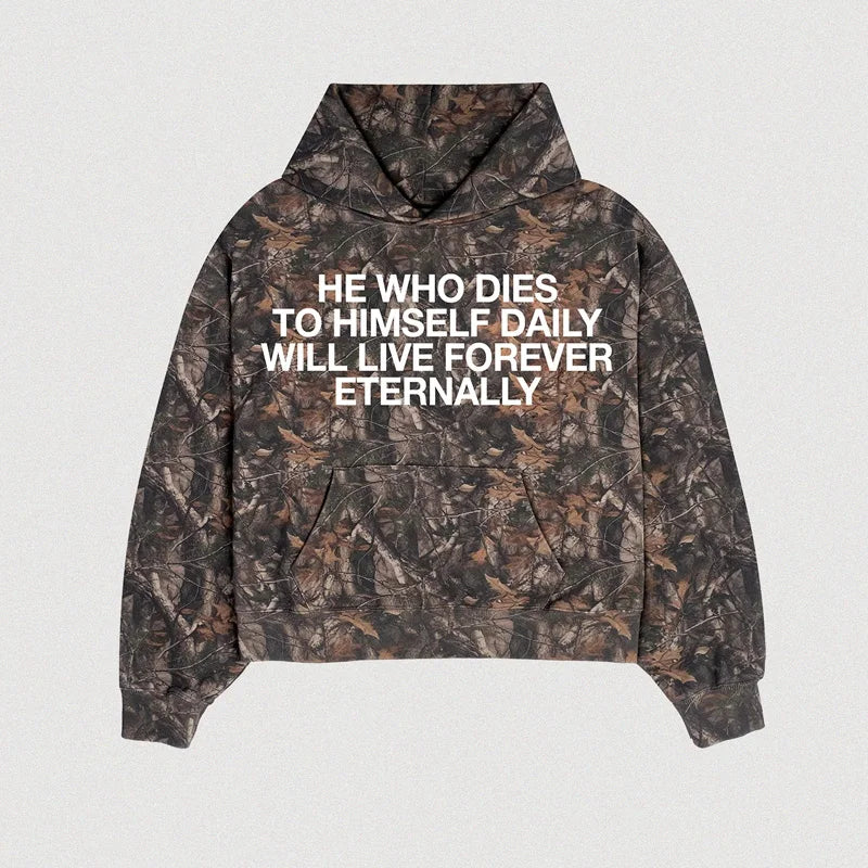 Camo Message Hoodie