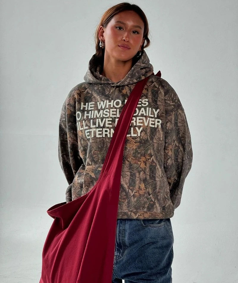 Camo Message Hoodie